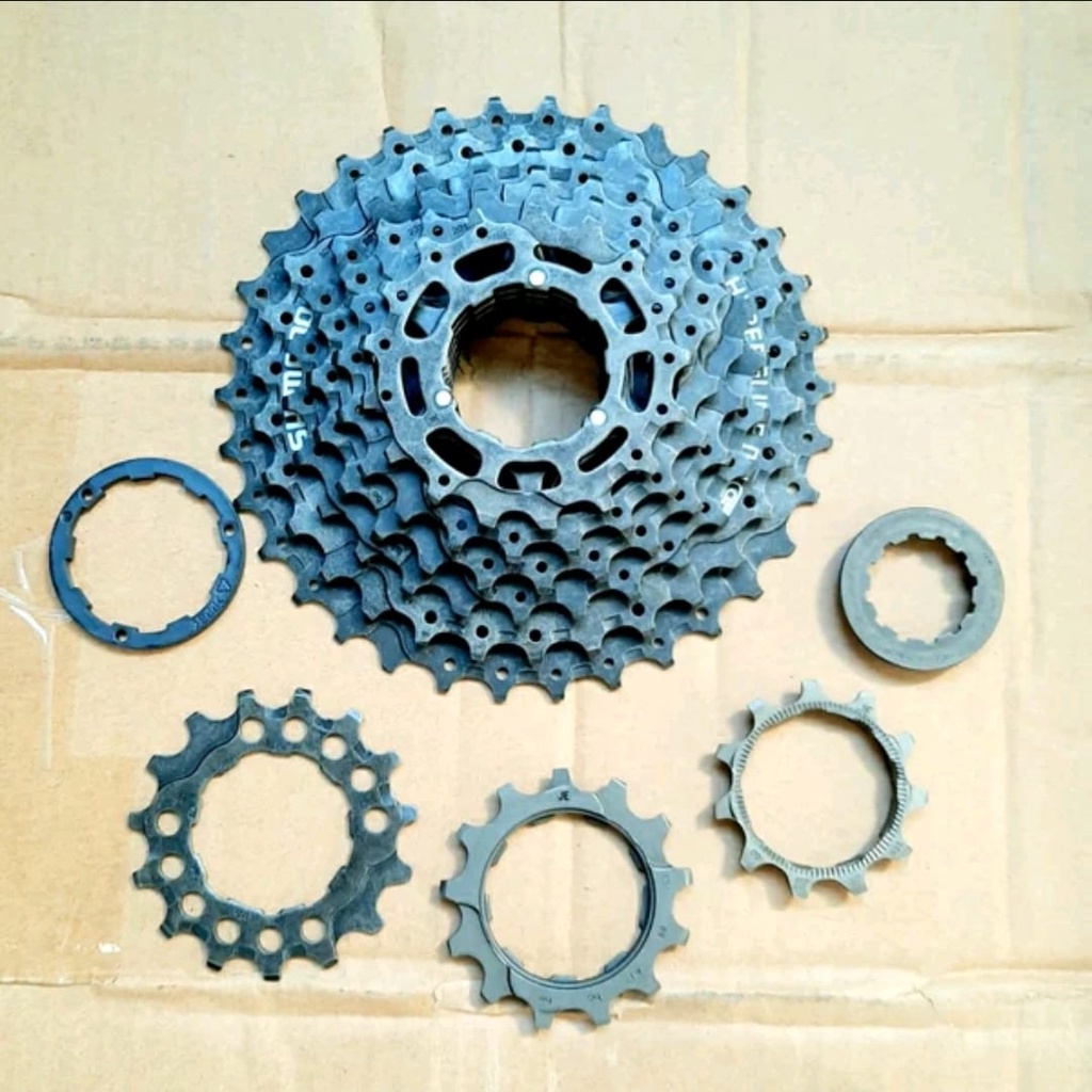 TERMURAH!!! Sprocket Sepeda 9 Speed 11-34 T / SHIMANO ORIGINAL HG30 Hitam / Realpict