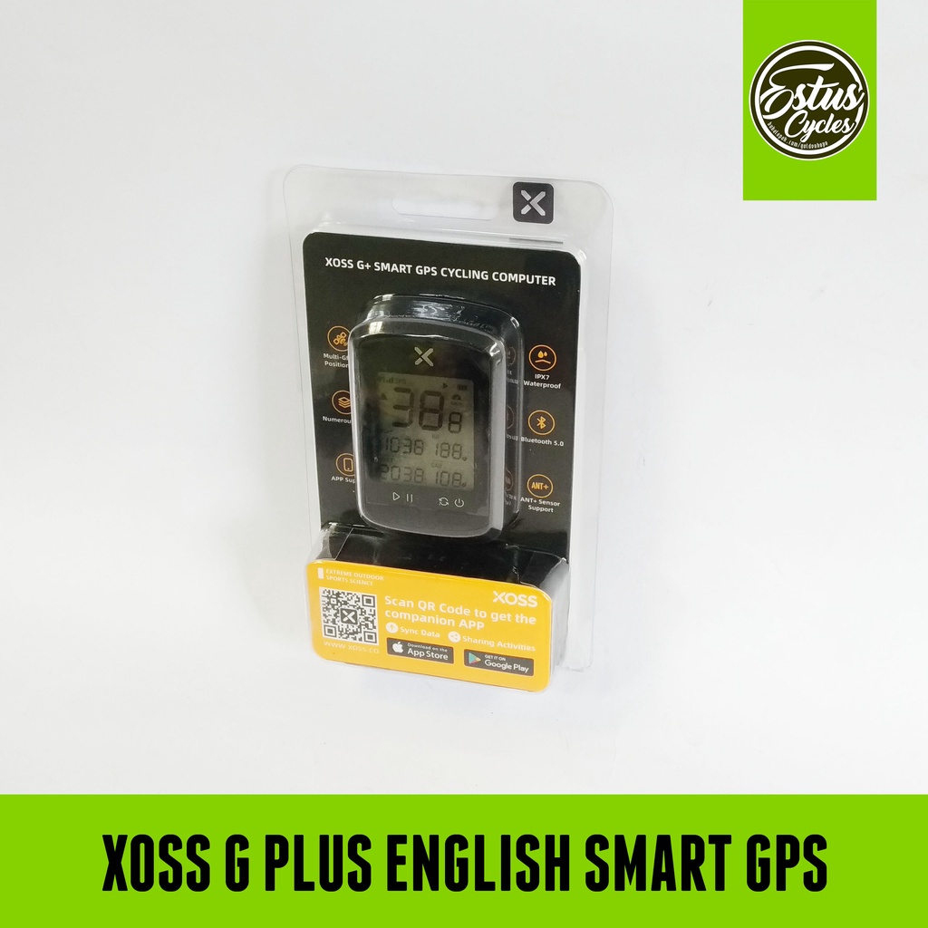 Speedometer XOSS G Plus Smart GPS Cyclo Computer Sepeda Cadence Speed HR Monitor Original ANT