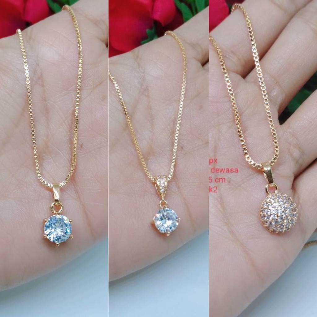 kalung Rante titanium Xuping Rodium Tembaga anti alergi pada kulit perhiasan aksesoris lapis emas 18 24 karat