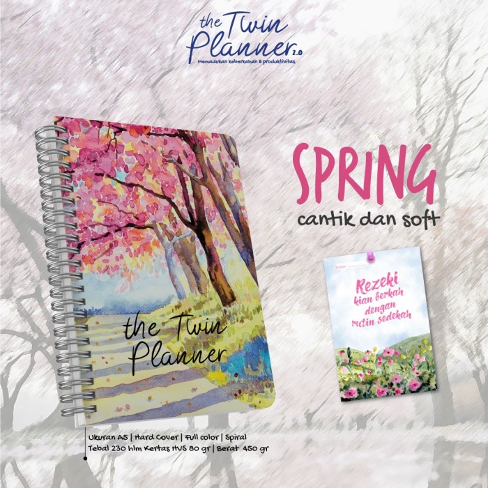 

[RESTOCK] Buku Agenda Twin Planner (Penerbit Aqwam) - Spring
