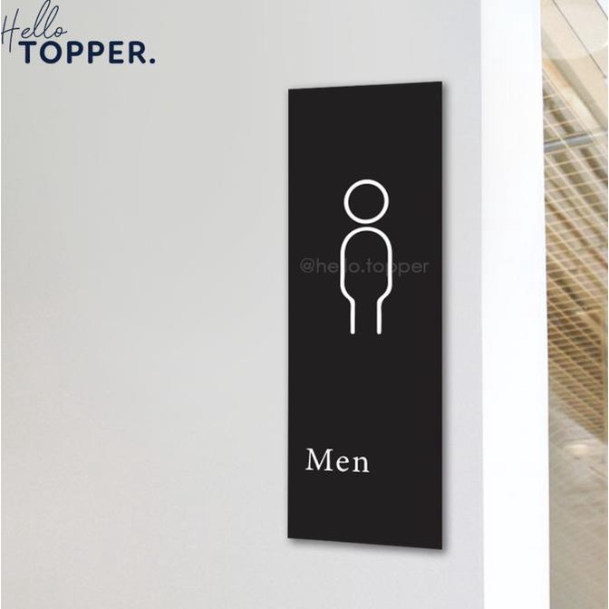 

Sign Board Toilet Men Pria Restroom Acrylic UV Print Potrait helloto99 Segera Beli