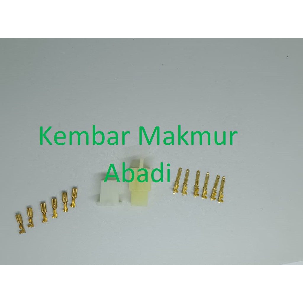 Socket 6 Pin Kecil+Skun / Soket Motor / Konektor Motor/ Connector Kabel / Socket Kabel Motor 6 Pin