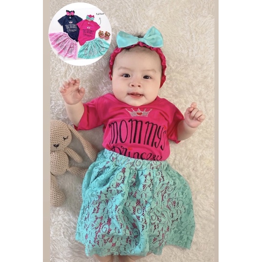 MOMMY’s PRINCESS jumper set babeebabyshop daddys princess dress anak dress bayi grosir baju anak bandana anak