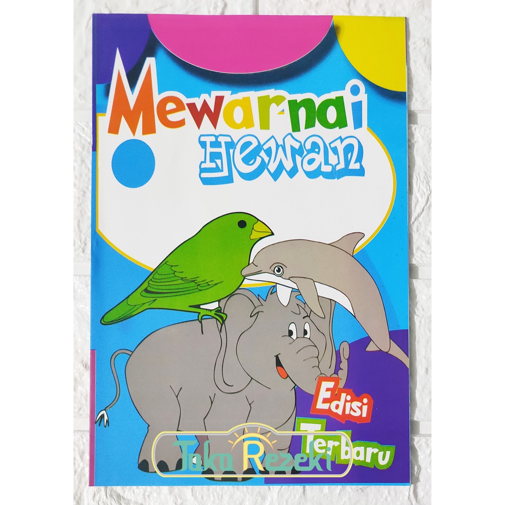 Buku Mewarnai Buah/hewan/transportasi Dan Belajar membaca cerita, Menulis, dan berhitung seri 1-Hewan