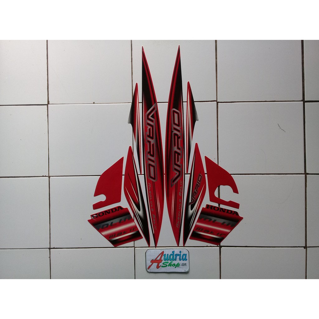 Sticker Striping Motor Honda Vario 110 Cw 2008 Merah