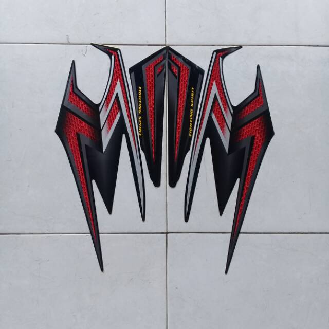 Striping Motor Yamaha RX King 2004 Hitam Merah