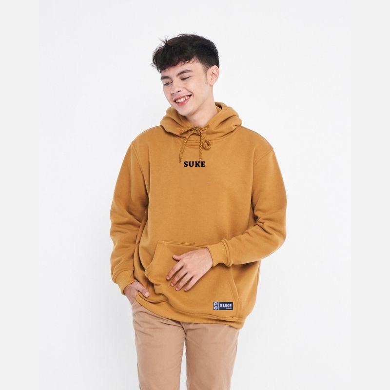 JAKET HOODIE PRIA SUKE LITTEL TEKS MUSTARD - SWEATER DISTRO HOODIE UNISEX