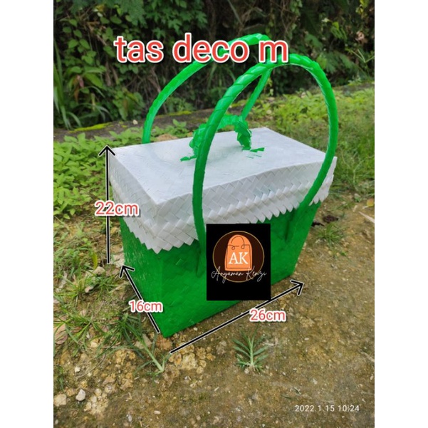 tas anyaman tutup deco