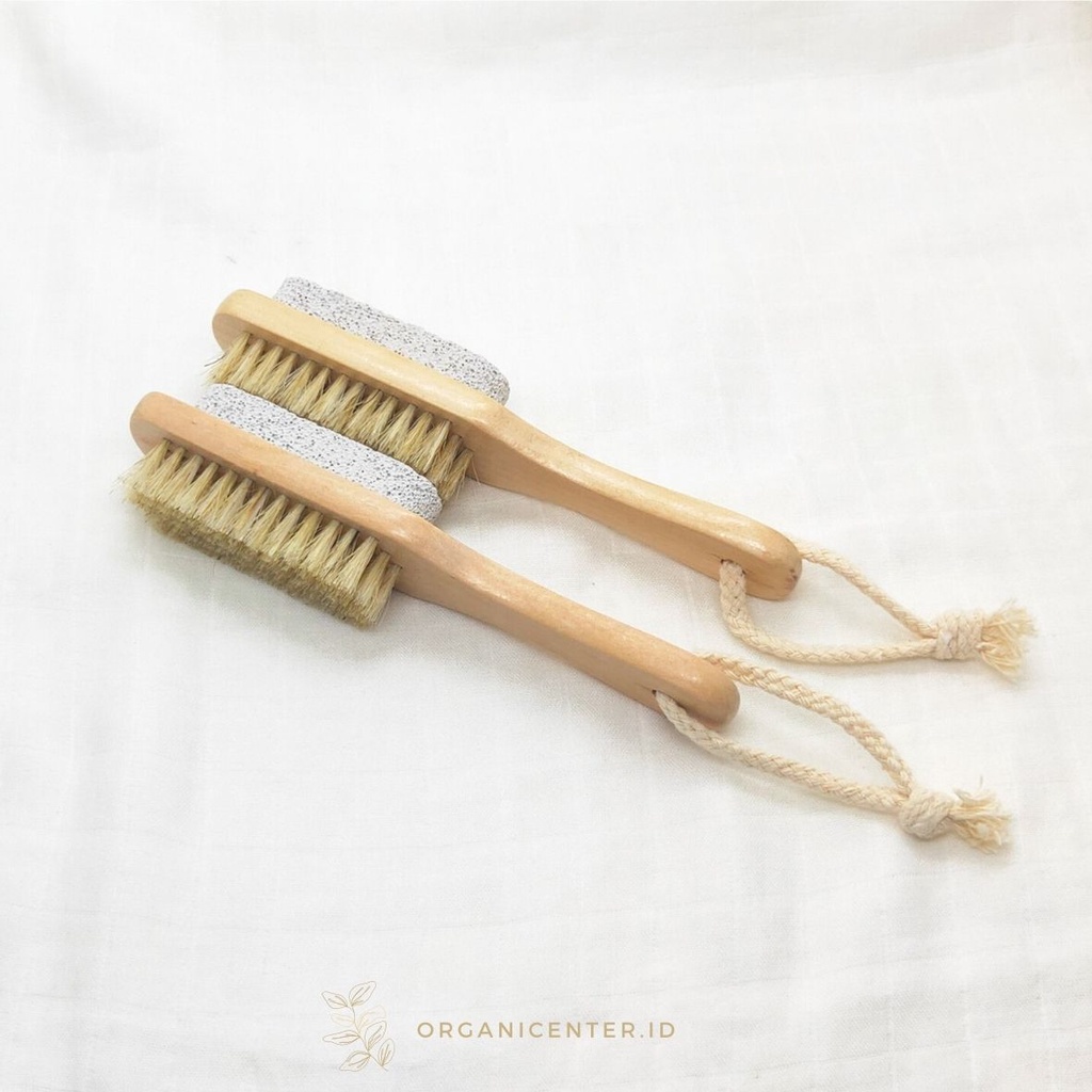 Bamboo Foot Scrubber 2 in 1 Batu Apung Gosok Kaki Foot File Pedicure Bambu Pumice Stone Penggosok Tumit Kaki Kayu Wooden Kaki Pecah