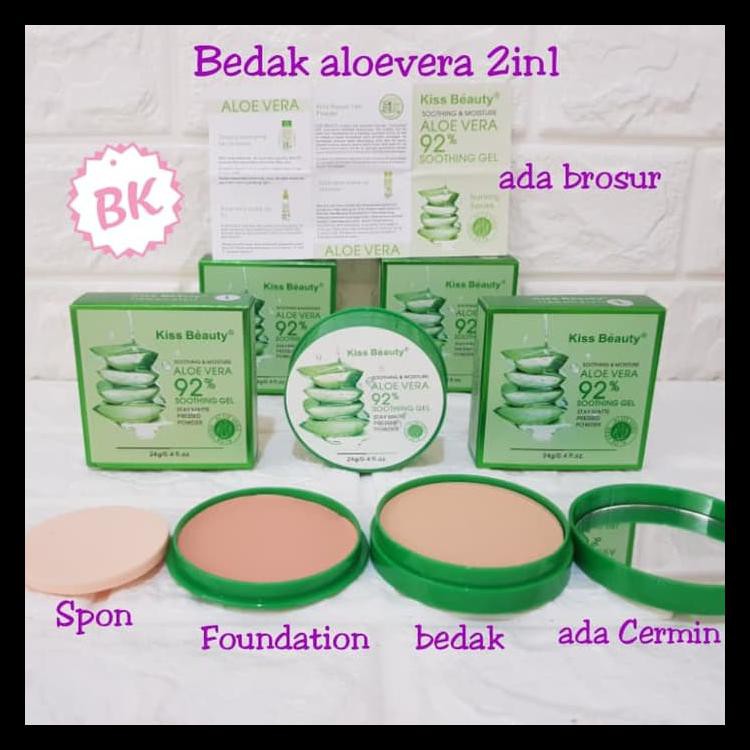 Bedak Aloe 2In1 / Kiss Beauty Aloe Vera Foundation And Powder 2In1 Terbaik