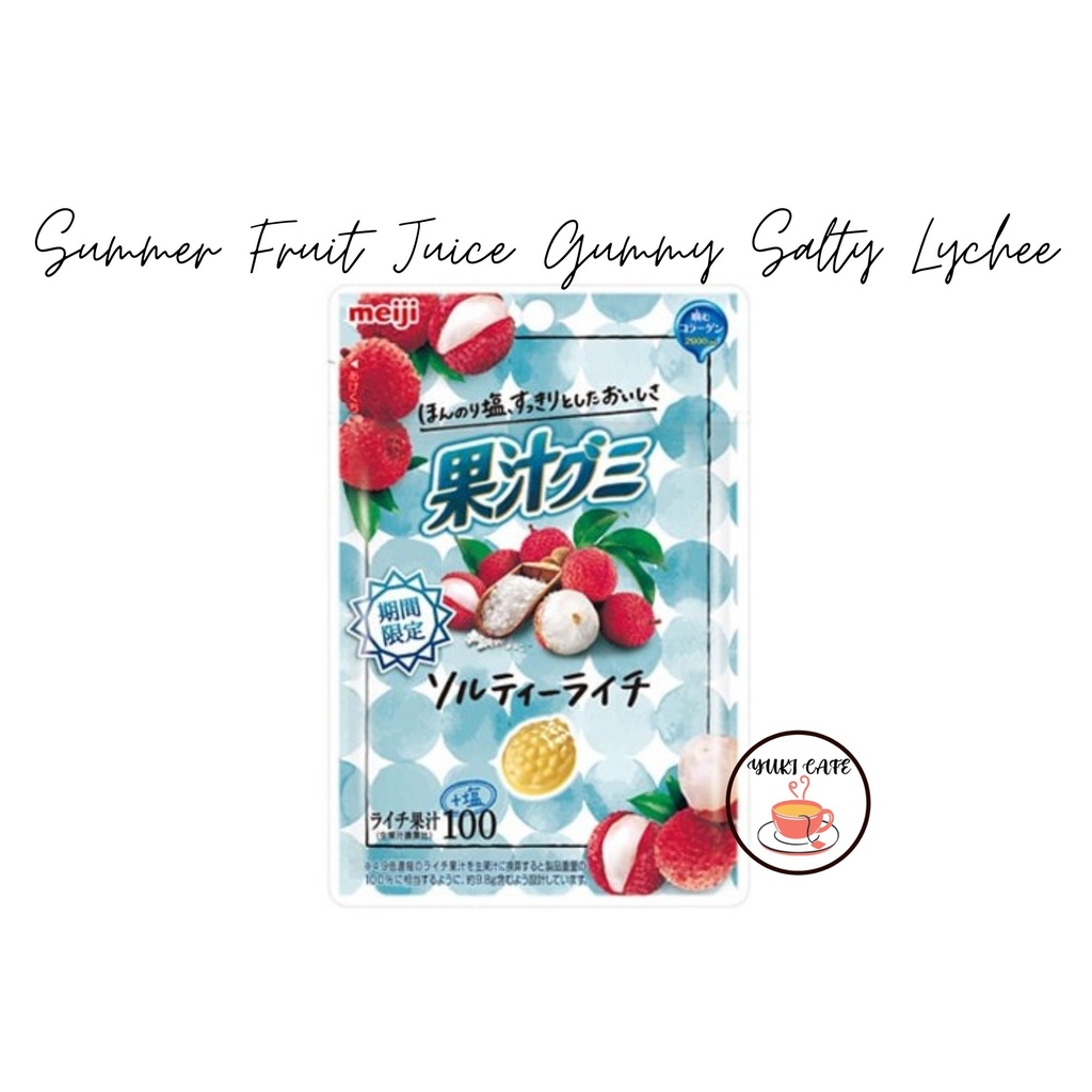 

PERMEN - MEIJI SUMMER FRUIT JUICE GUMMY SALTY LYCHEE