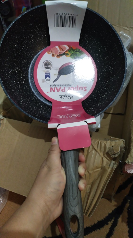 Bolde Super Pan Wok 24 Cm Black Pink