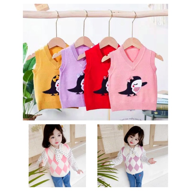 ROMPI RAJUT VEST RAJUT ANAK CEWEK IMPORT PREMIUM 0-5 TAHUN / VEST RAJUT ANAK PEREMPUAN IMPORT