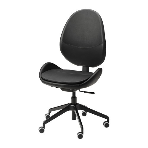 HATTEFJALL Kursi kantor Smidig hitam