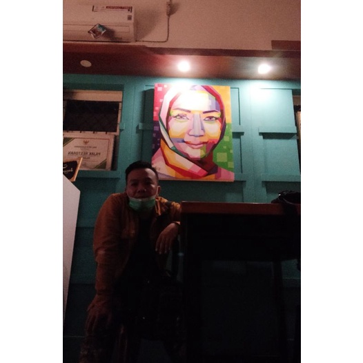 Lukisan WPAP Pop Art (foto hanya contoh)
