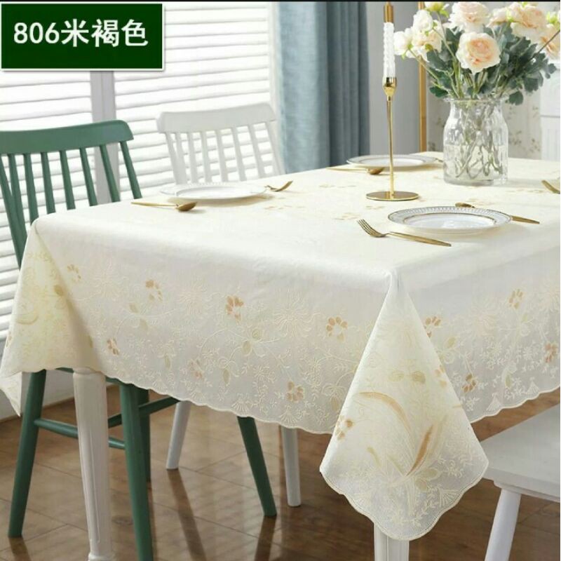 taplak meja makan waterfroof premium PERSEGI 6–8 kursi