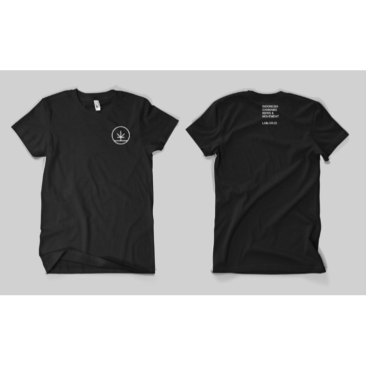 BISA COD TSHIRT KAOS LGN LINGKAR GANJA NUSANTARA CANNABIS HITAM BAHAN DISTRO HIGH QUALITY 100 % CUTT