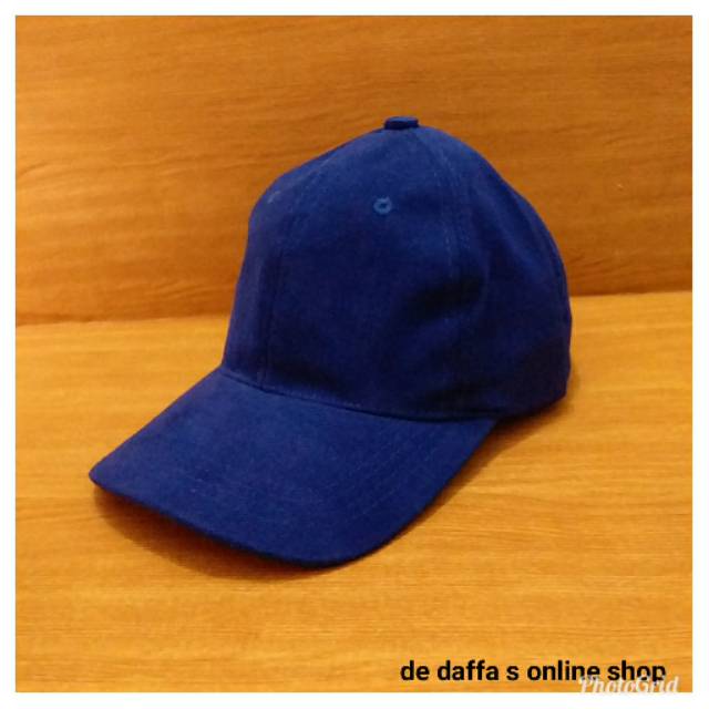 Topi baseball dewasa biru royal blue polos pria wanita casual sport - Biru royal blue