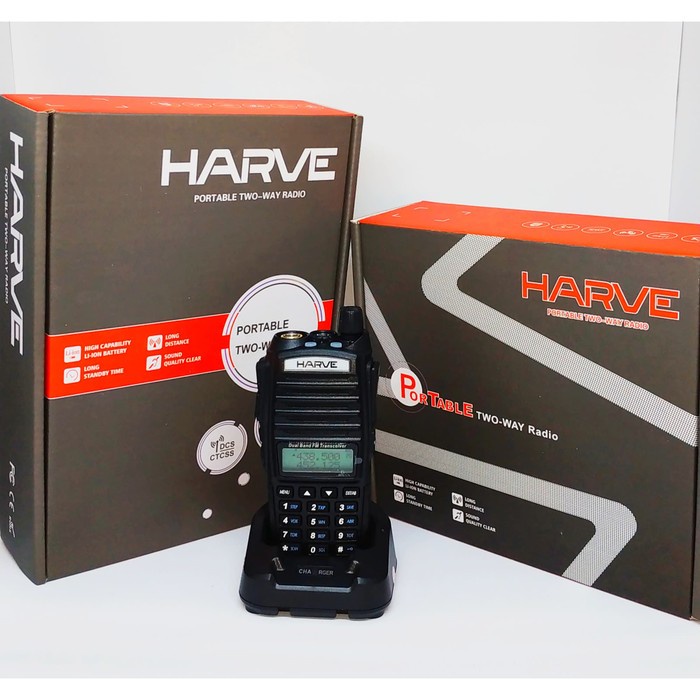 Handy Talky Harve HV-88 5 Watt Ht Harve HV88 Dual PTT Free Headset