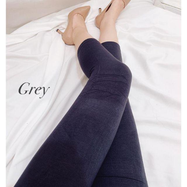Elfashion Premium Legging 7per8 Polos Import Tebal | Legging Pendek Polos 7/8 | Legging 7/8 Jumbo-Grey 7/8