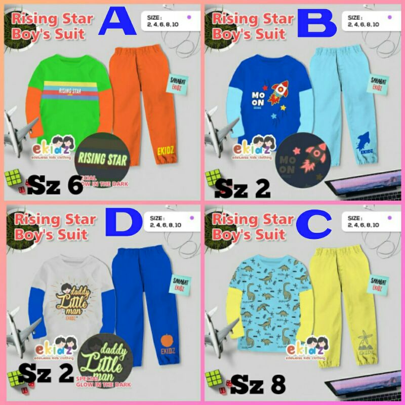setelan anak laki-laki baju anak laki-laki adem keren