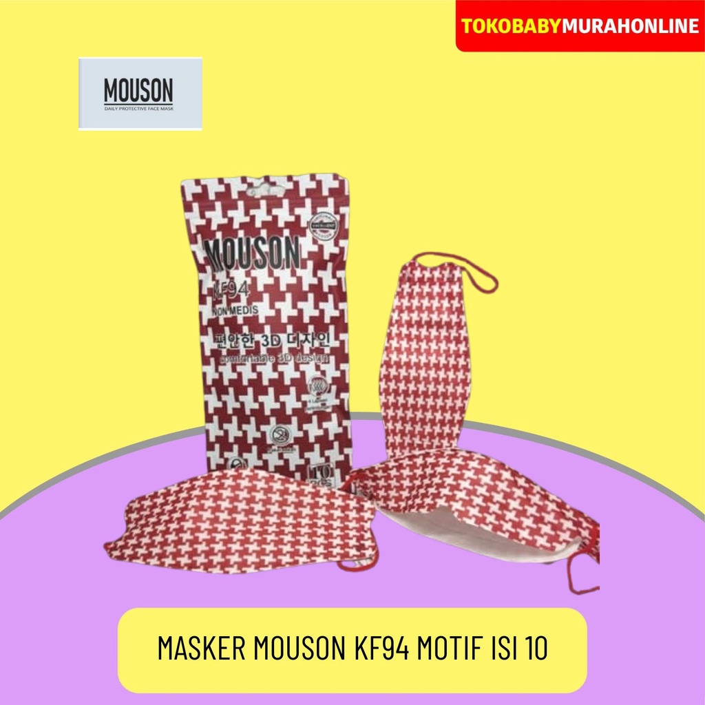 MASKER MOUSON KF94 MOTIF ISI 10