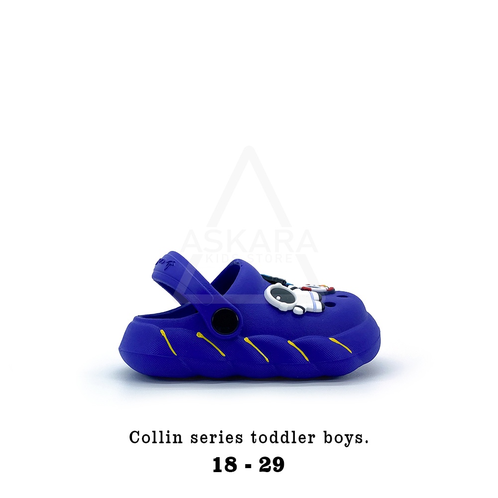 Sandal Anak Laki-laki Baby Kids Model Baim Tali Belakang Karakter Luar Angkasa Lucu-NAVY