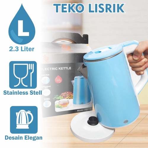 PROMO Teko Listrik Pemanas Air Electric Kettle kapasitas 2,5 liter pemanas air pembuat kopi teh desain elegan