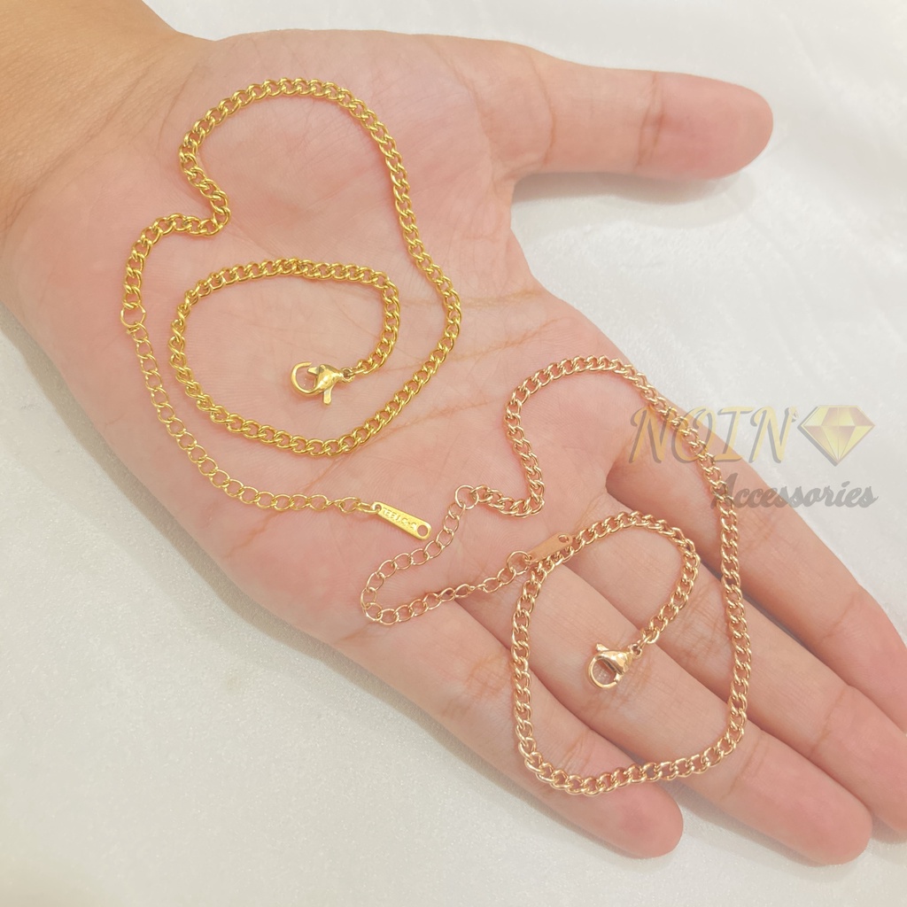 Gelang Kaki Titanium Rantai Anti Karat Aksesoris Wanita Korea Simple