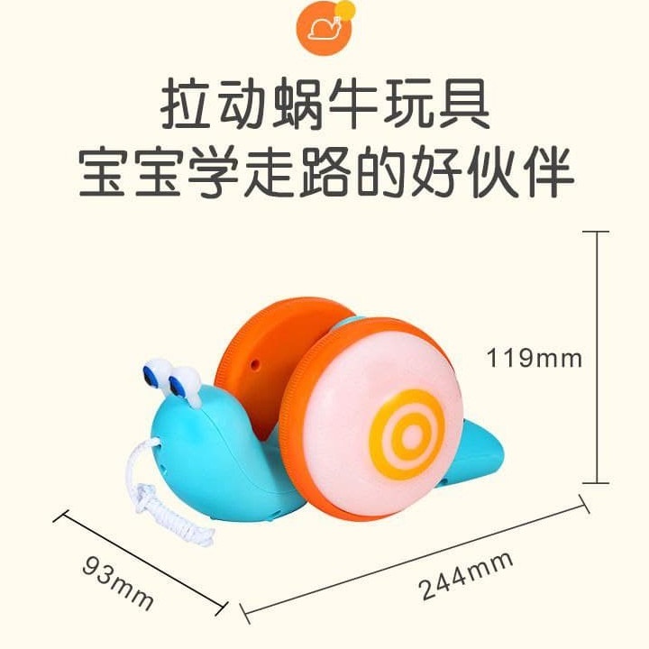 mainan anak pull along snail toy / siput ditarik berjalan+led / Siput Lucu