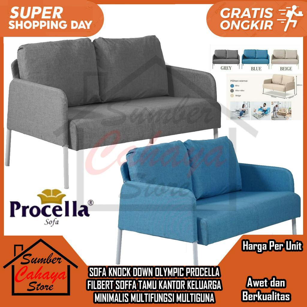 [Kargo] SOFA KNOCK DOWN OLYMPIC PROCELLA FILBERT SOFFA TAMU KANTOR KELUARGA MINIMALIS MULTIFUNGSI MU