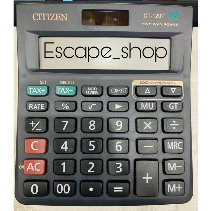 

Murah Kalkulator Citizen type CT 120 T - Calculator Citizen 12 Digit CT-120T Elegan