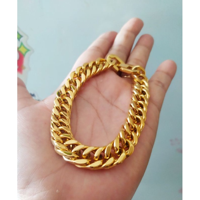 GELANG TITANIUM ASLI, TDK HITAM, ANTI KARAT SELAMANYA-1cm
