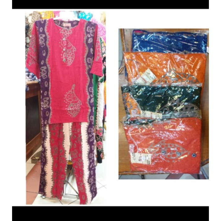 setelan batik baju tidur wanita celana panjang standar