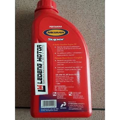 Pertamina Mesran Super SAE 20W-50 Oli Motor Mobil