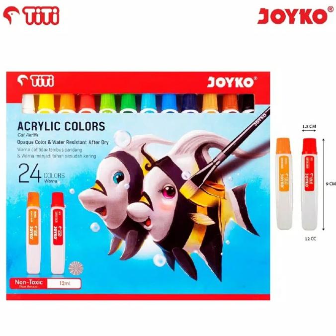

Cat Acrylic Joyko Titi 24 Warna 12Ml