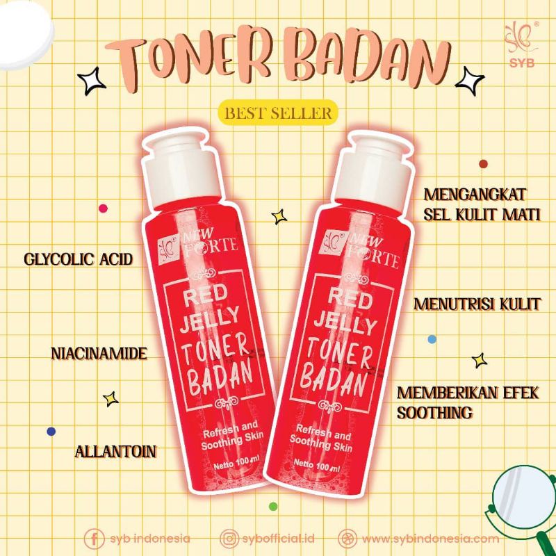 Toner Badan Red Jelly Toner Badan SYB original