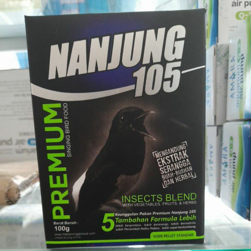Nanjung 105 Premium Voer Pakan Burung kicau Murai, Kacer ,/ 100 g