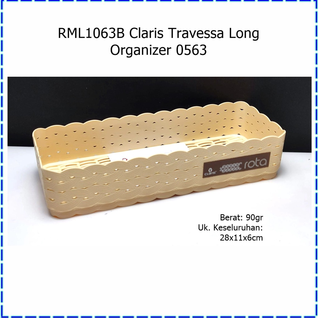 RML1063B Claris Travessa Rota Long Organizer/Temapt Penyimpanan/Desk Organizer 0563