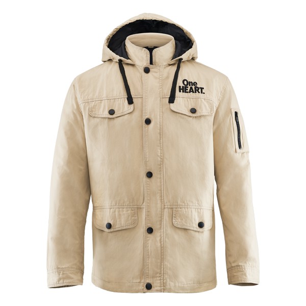 JAKET PARKA HONDA WARNA KHAKI LATTE CREAM - AHJK0001022 - HONDA PARKA KHAKI LATTE CREAM JACKET (S)