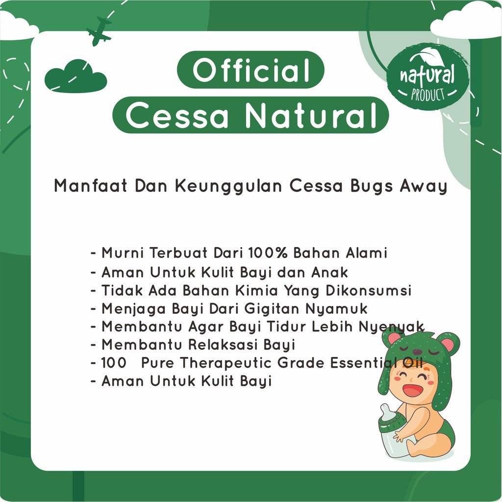 Cessa Baby (0-2 tahun) Fever Drop , Cough n Flu , Lenire , Bugs Away dan Immune Booster