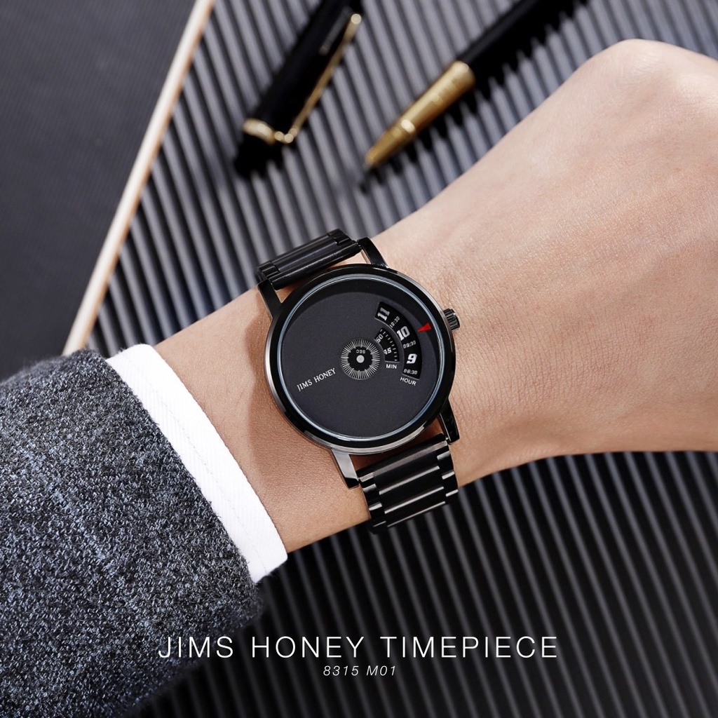 Jims Honey - Jam Tangan Pria Jam Tangan Cowok Rantai Kode 8315 ❤❤