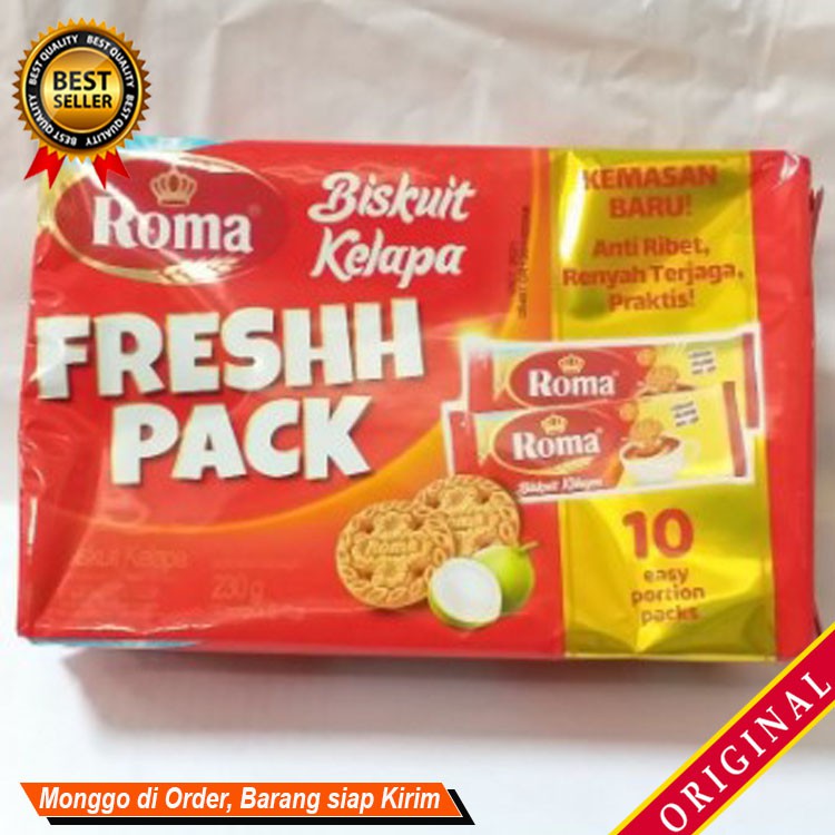 

Jajanan Kue Biskuit Rasa Kelapa ROMA Biskuit Kelapa FRESHH PACK 230g