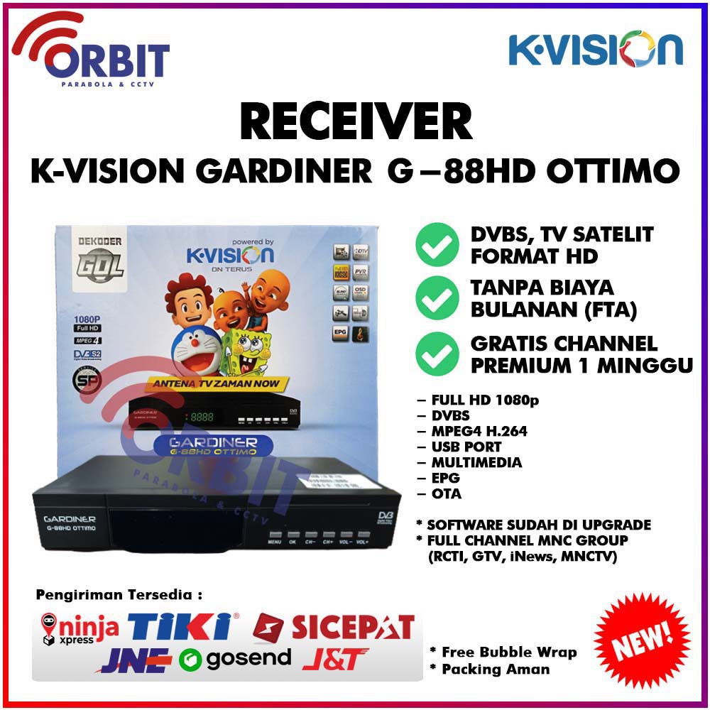 Jual RECEIVER PARABOLA KVISION GARDINER G88HD OTTIMO Shopee Indonesia
