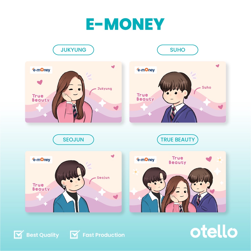 Kartu E-Money True Beauty eMoney Mandiri Kdrama eToll Korean Drama Merchandise