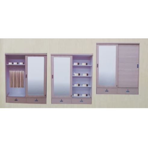 LEMARI PAKAIAN SLIDING 4 PINTU HPL