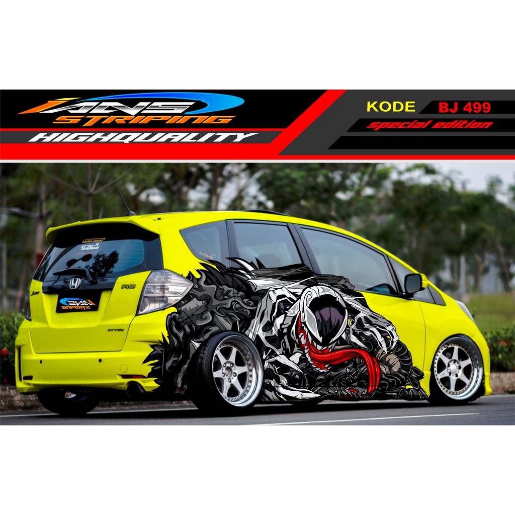 STICKER VARIASI MOBIL JAZZ AGYA BRIO AVANZA YARIS SWIFT VIOS / STICKER MOBIL VENOM / DECAL STIKER