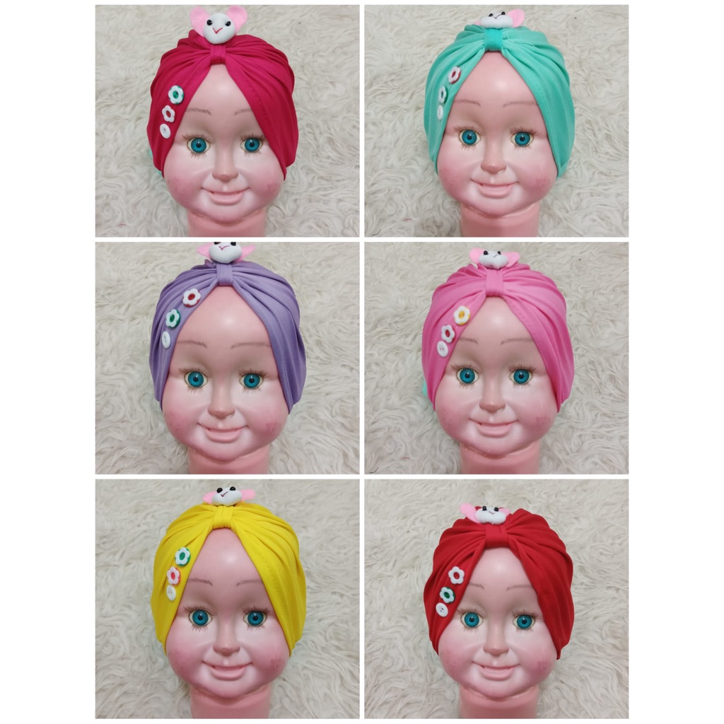 TERBARU Aksesoris Rambut Bayi Anak Bandana Karakter Boneka / Turban Bayi Boneka / Turban Bayi Perempuan / Turban Bayi 0 6 Bulan