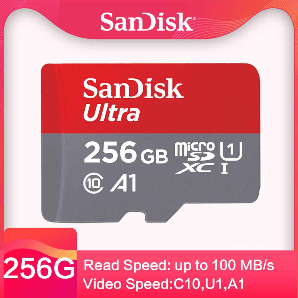 Memory Micro SD 128 / 256 GB Class 10 100mbps Ultra A1 - Memory Card SANDISK