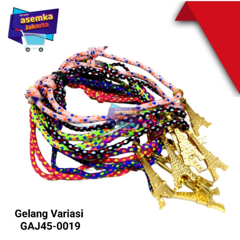 Gelang tangan Tali prusik bintik varian Polos paris pita 12pcs Grosir